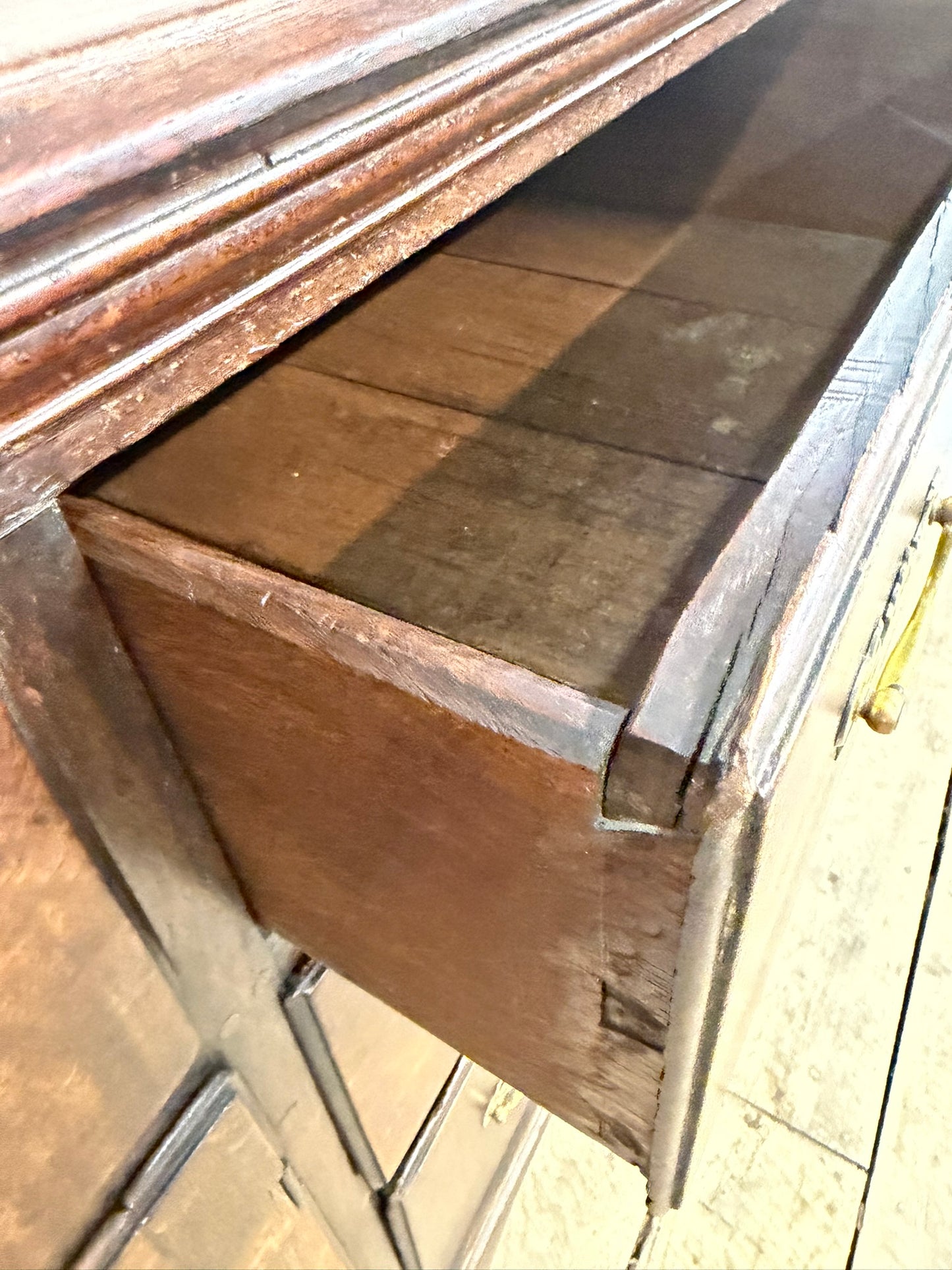 Antique English Oak Multi Drawer Dresser