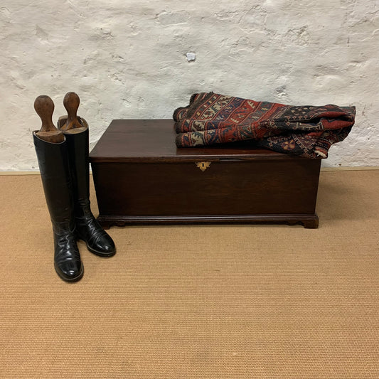 Antique Oak Blanket Box Ca 1840