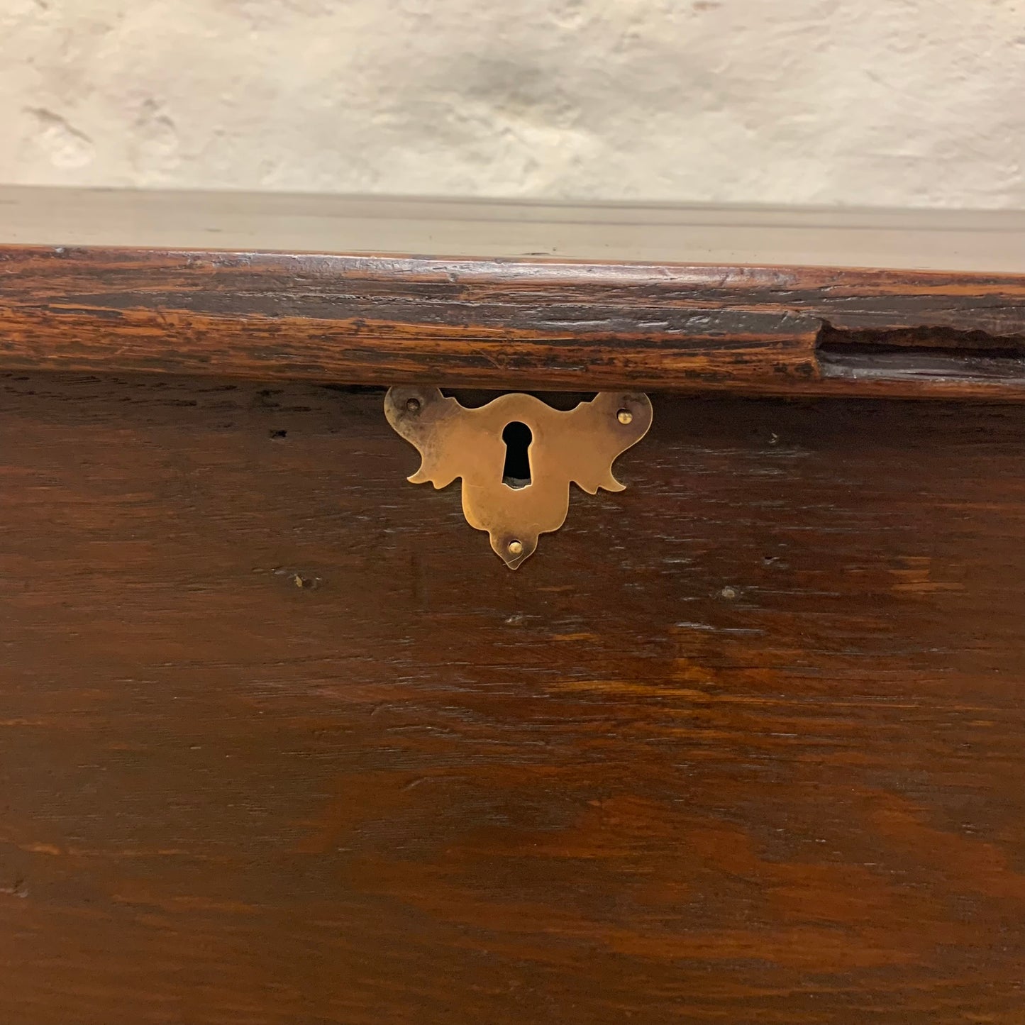 Antique Oak Blanket Box Ca 1840