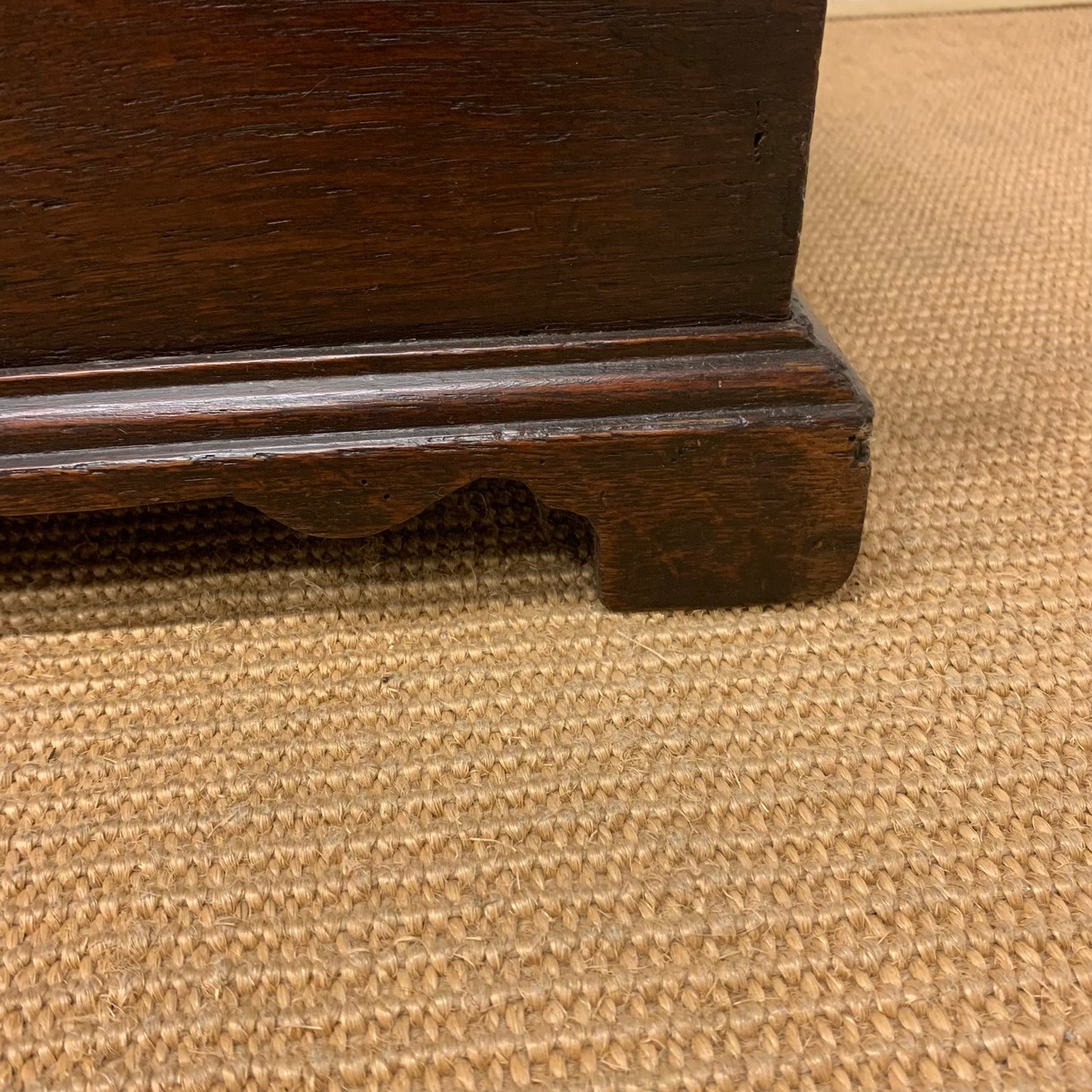 Antique Oak Blanket Box Ca 1840