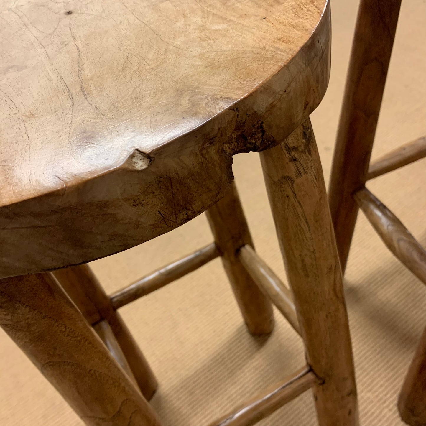 Tall Antique Bar Stools ( 2 available)