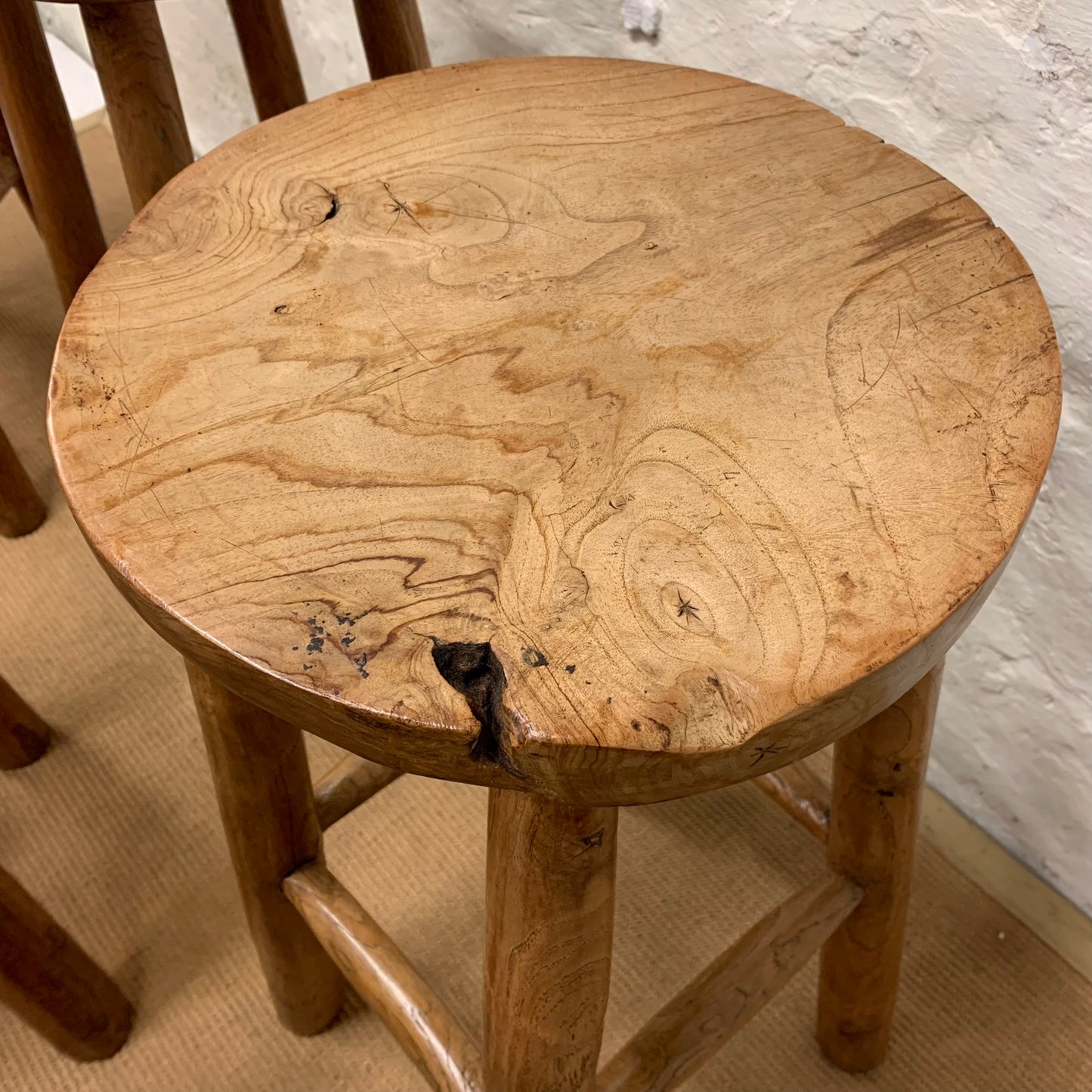 Tall Antique Bar Stools ( 2 available)