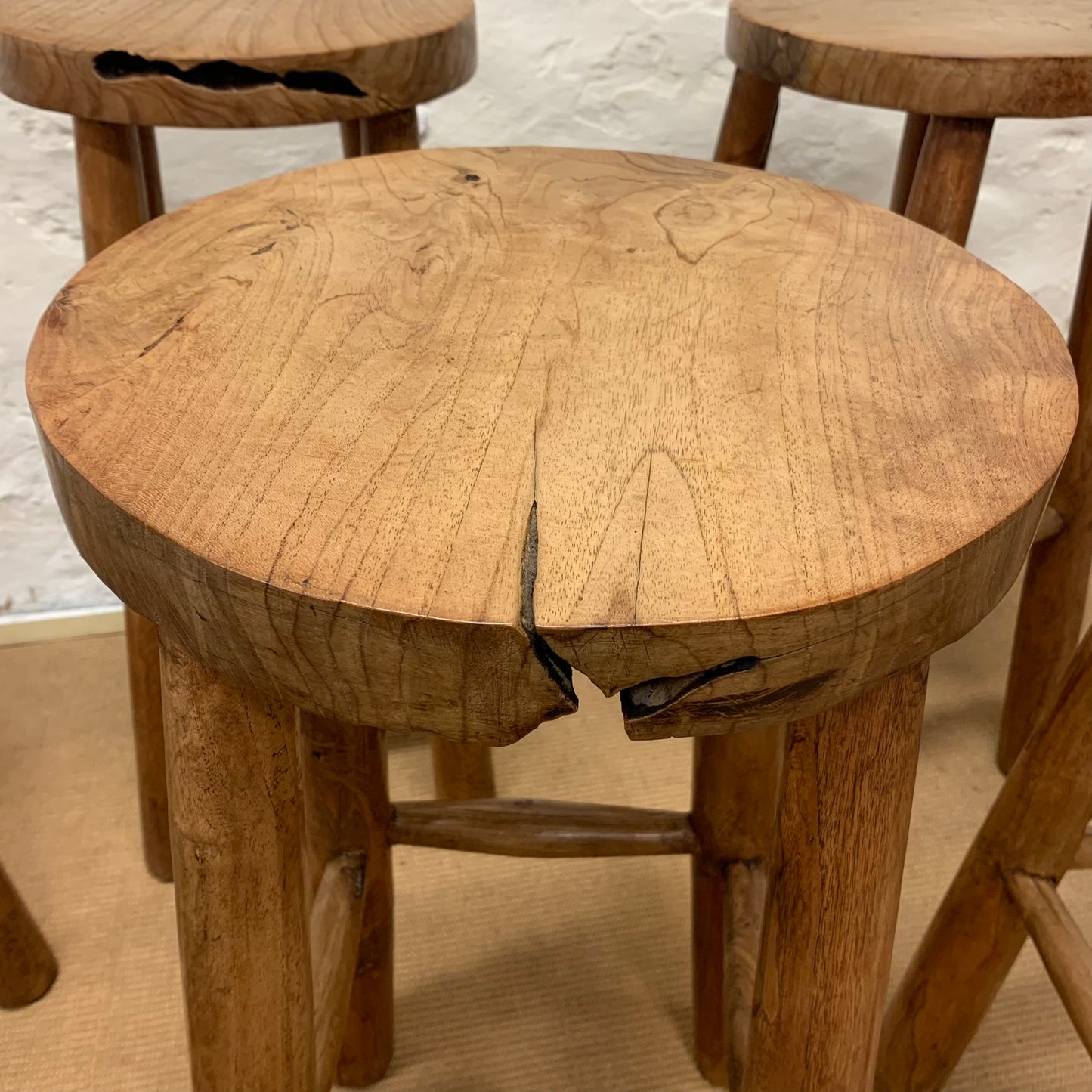 Tall Antique Bar Stools ( 2 available)