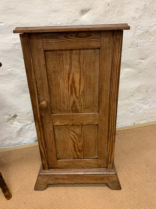 Antique Pitch Pine Bedside Cupboard