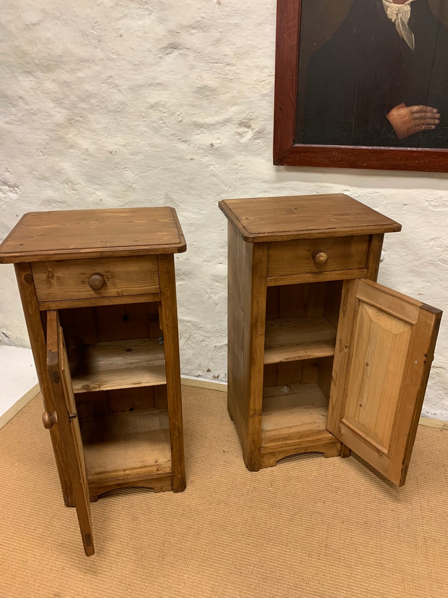 Pair Pine Cabinets