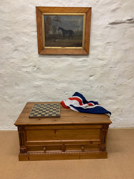 Two Drawer Pine Trunk