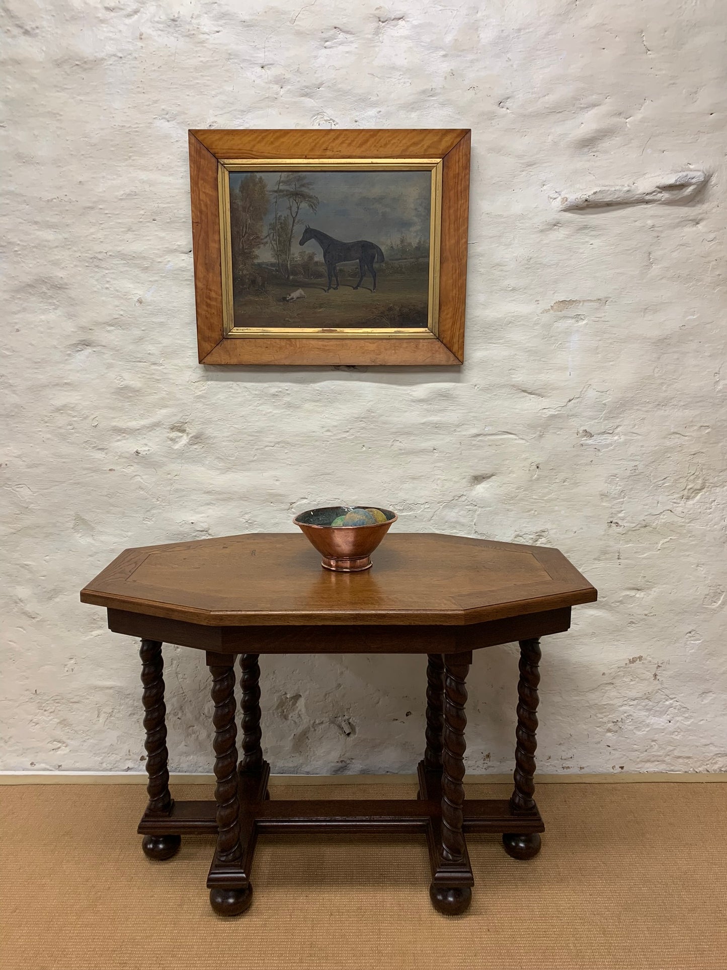 Oak Hexagonal Top Center Table