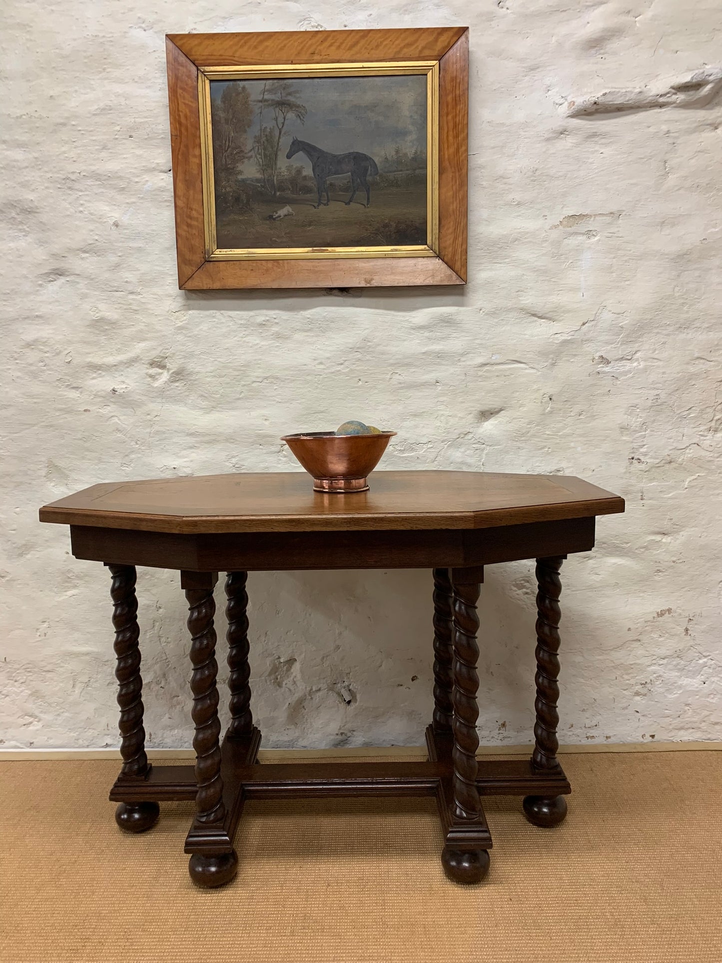 Oak Hexagonal Top Center Table