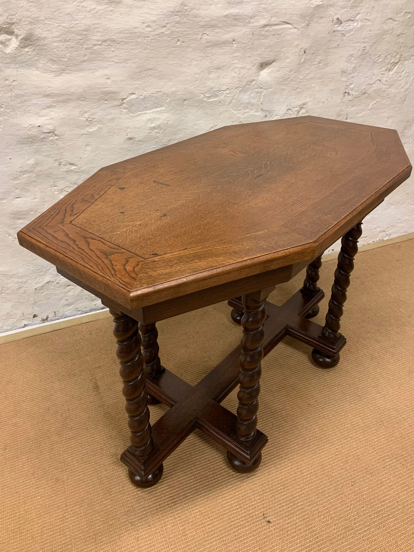 Oak Hexagonal Top Center Table