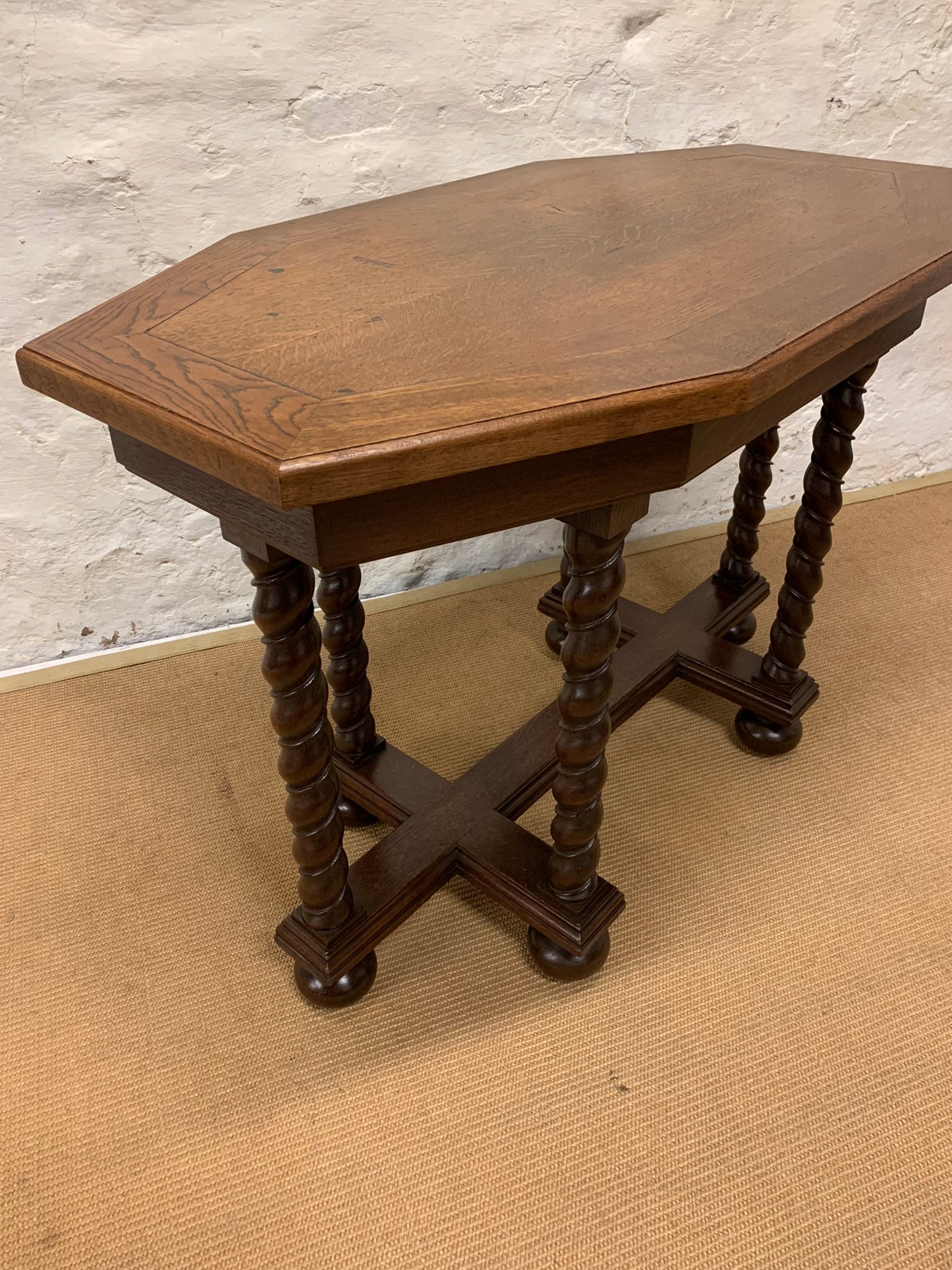 Oak Hexagonal Top Center Table