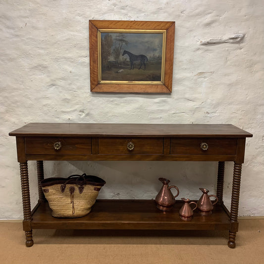 Hand Made 3 Drawer Pot Board Server Table