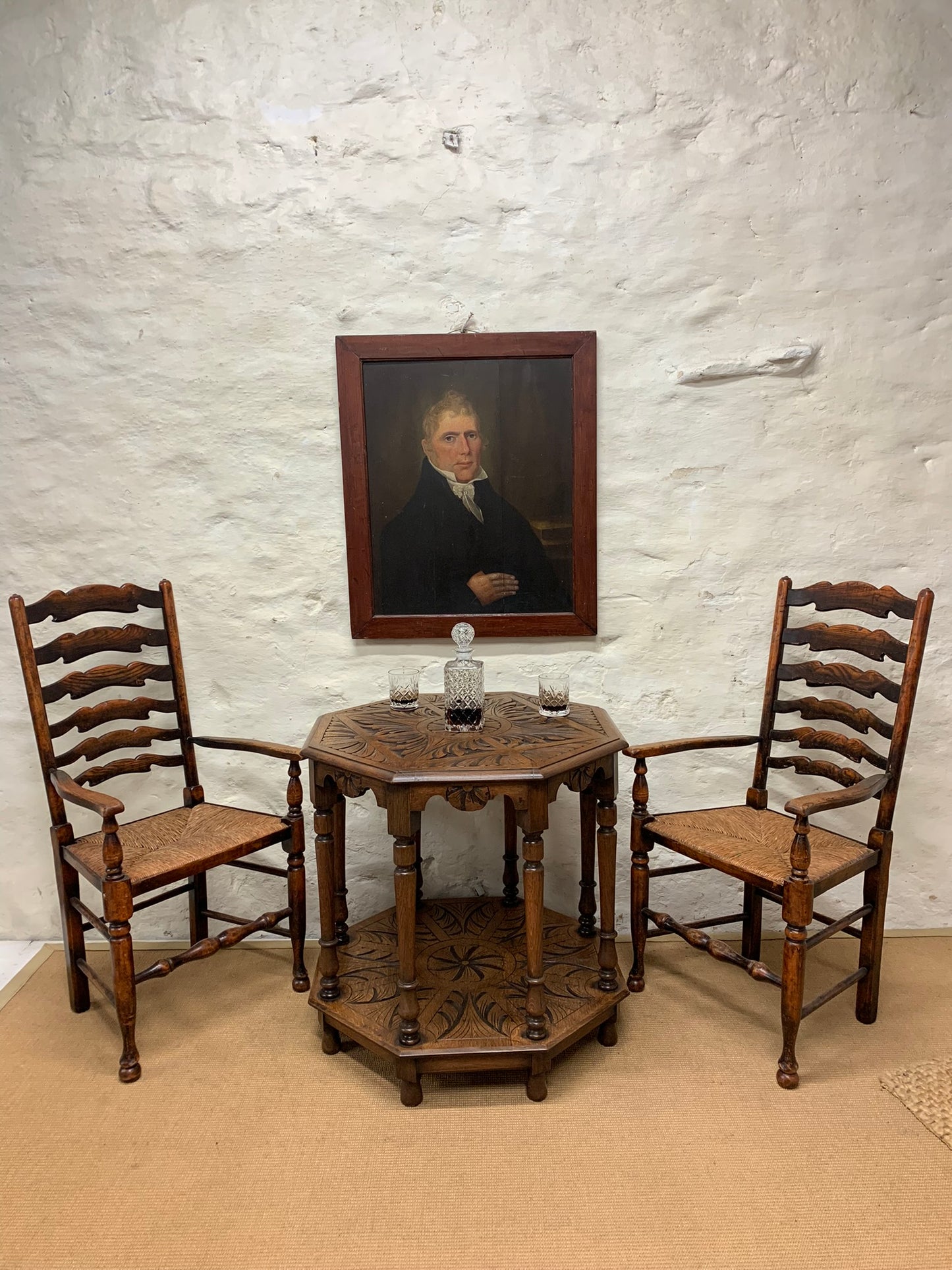 Antique Oak Centre  / Side Table