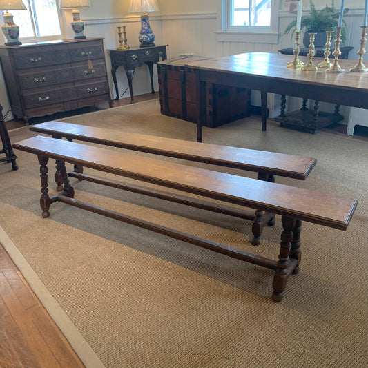 Pair of Antique French Oak Benches