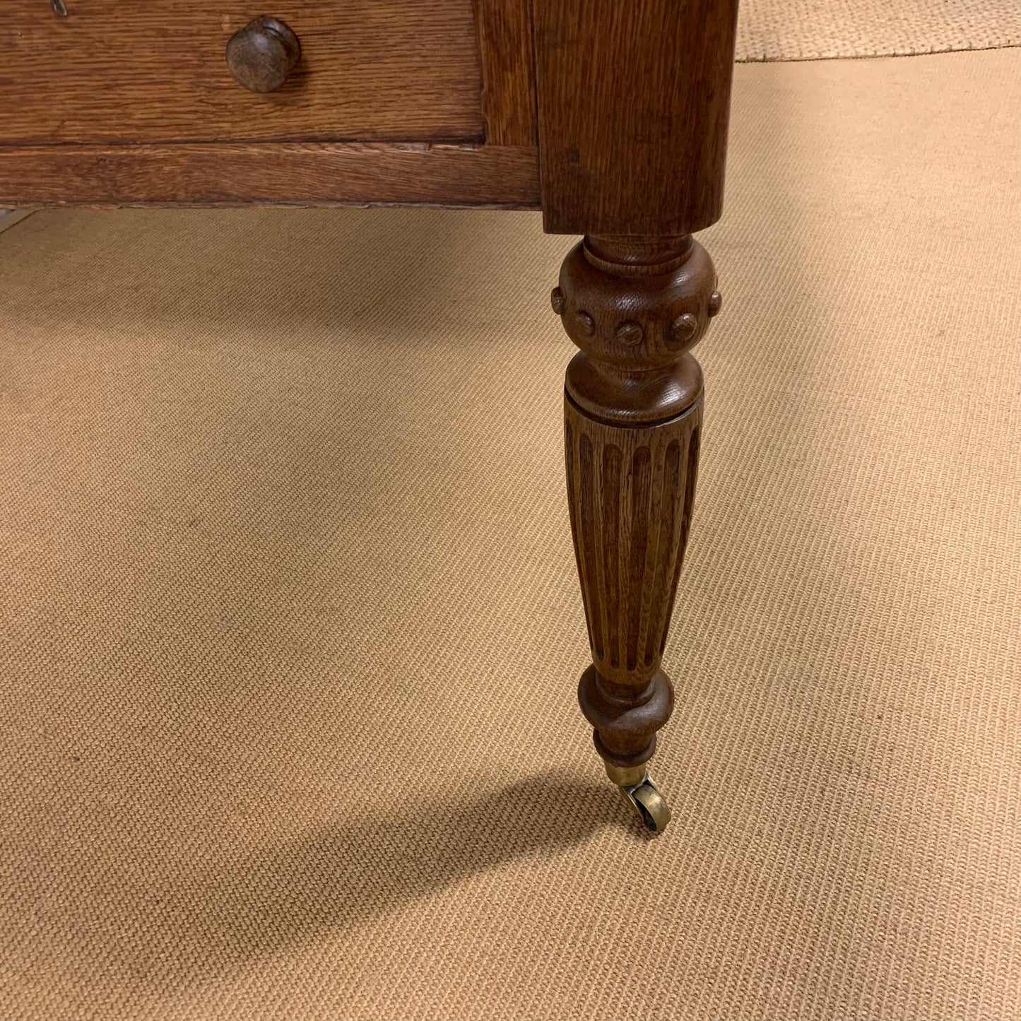 Antique Pine and Oak Library Table