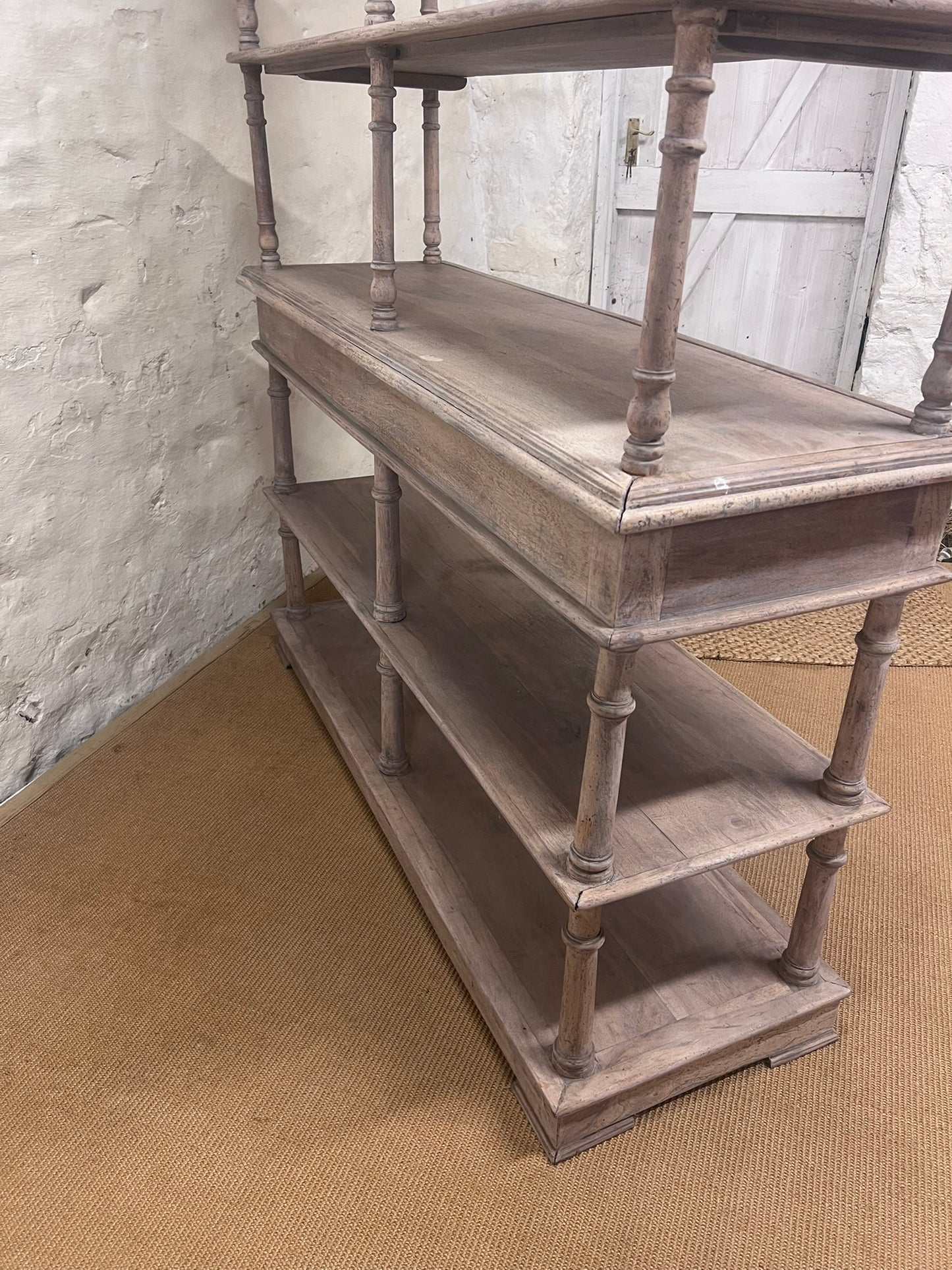 Antique Beech Shop Display Shelves