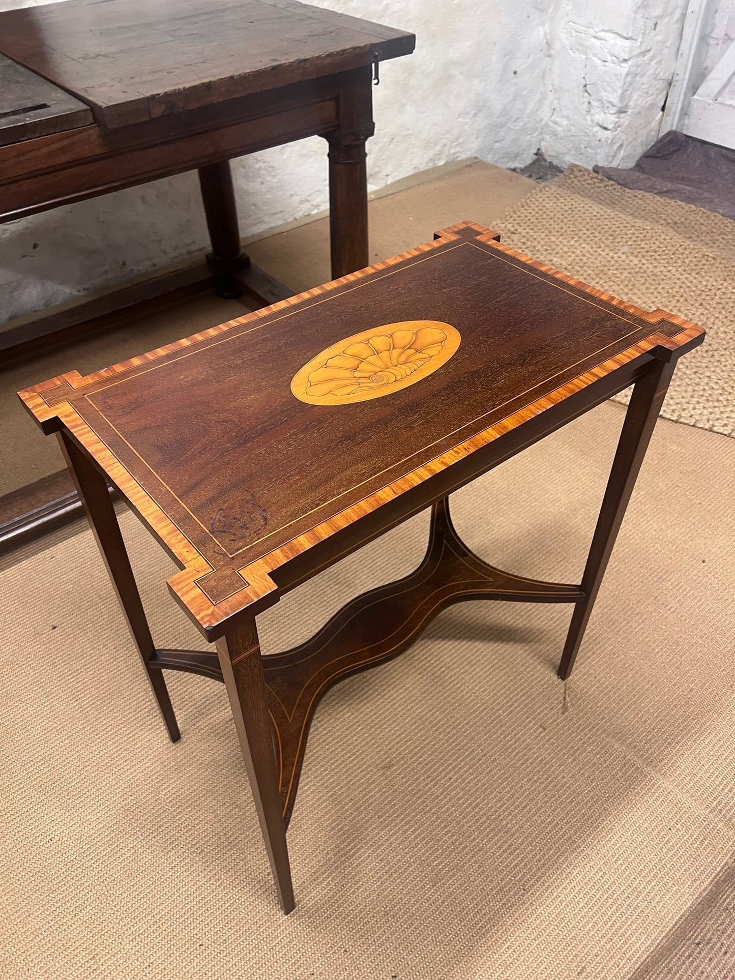 Antique Inlaid Mahogany Side Table