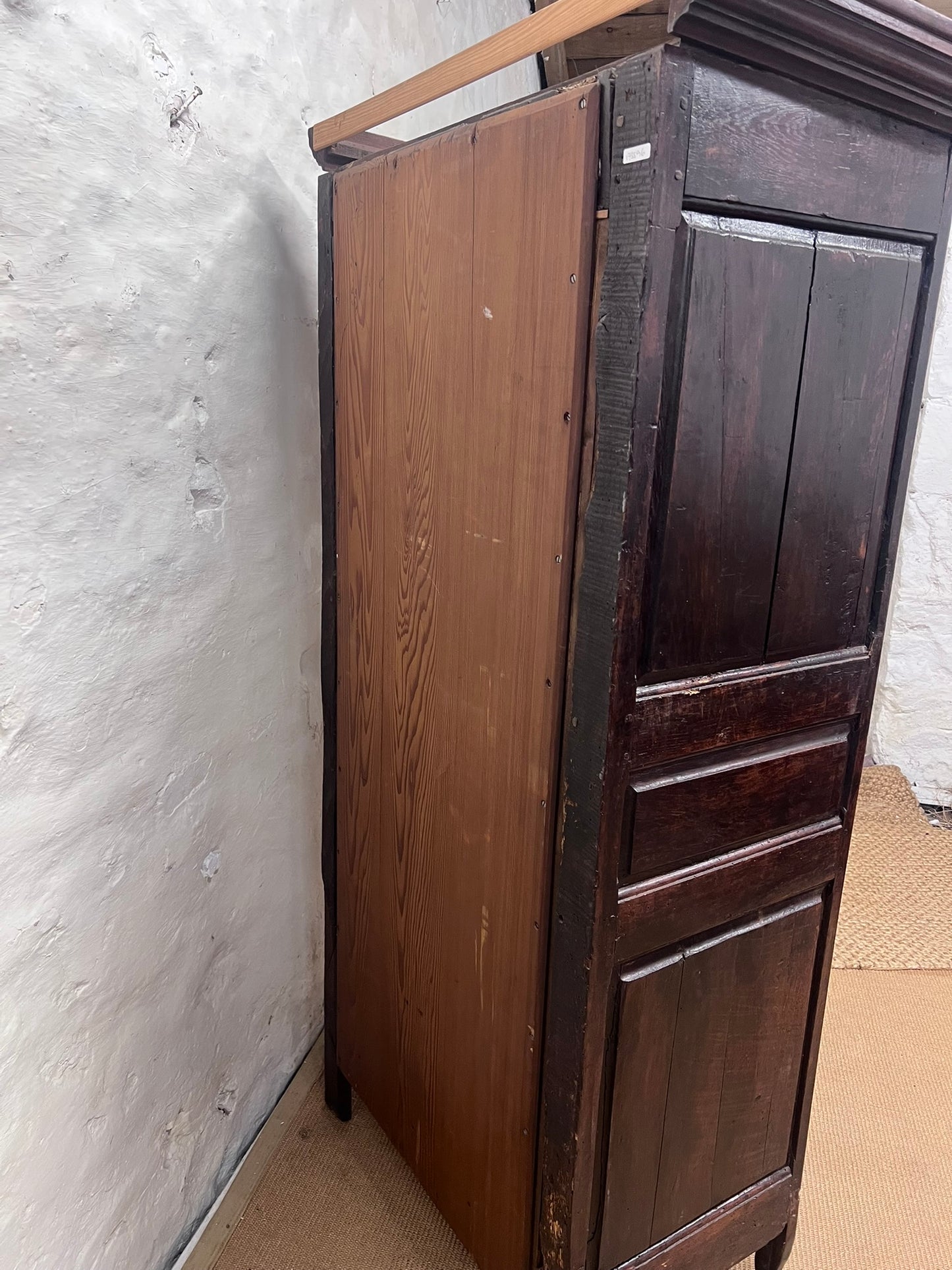 French Carved Oak single Door Armoire