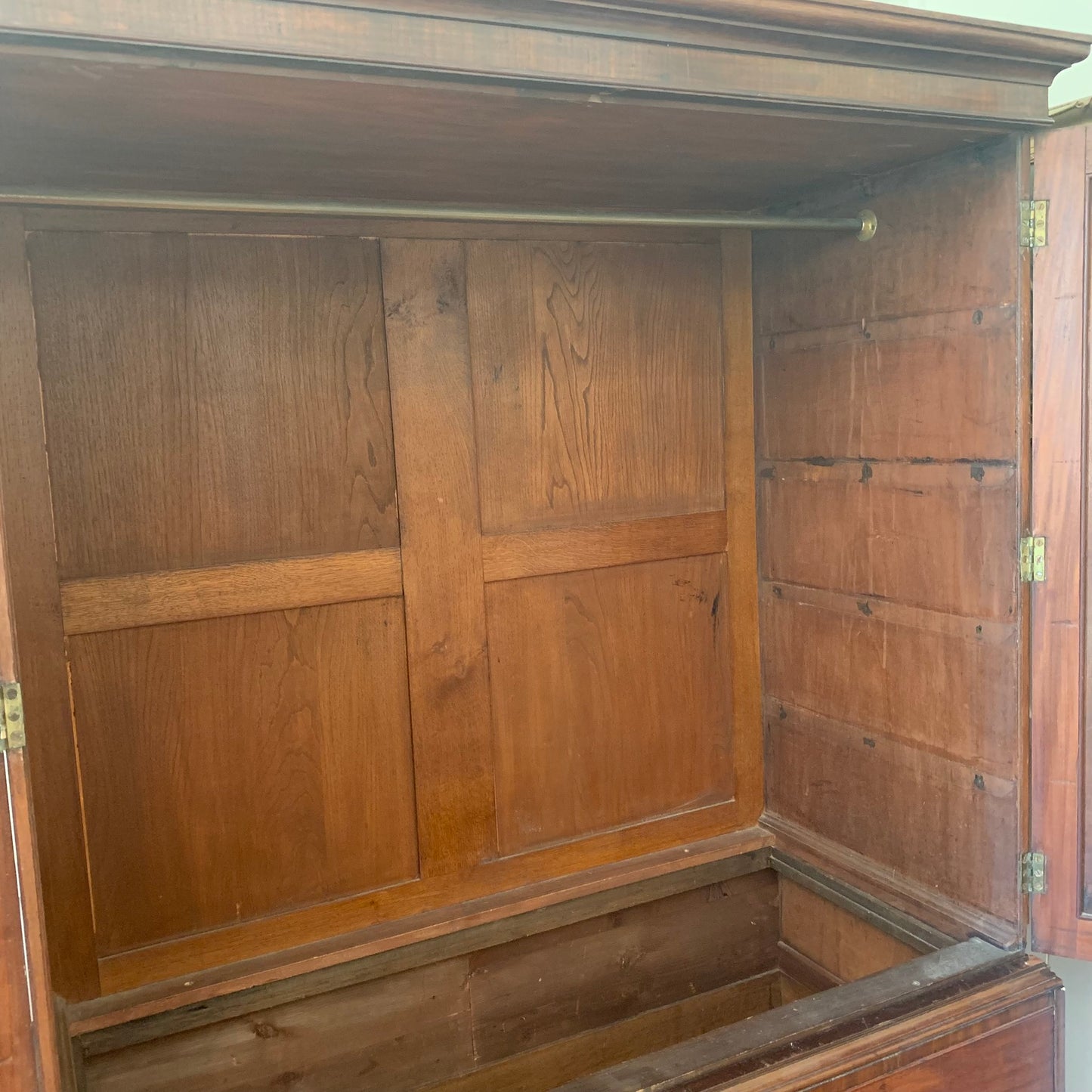 Antique Mahogany Linen Press
