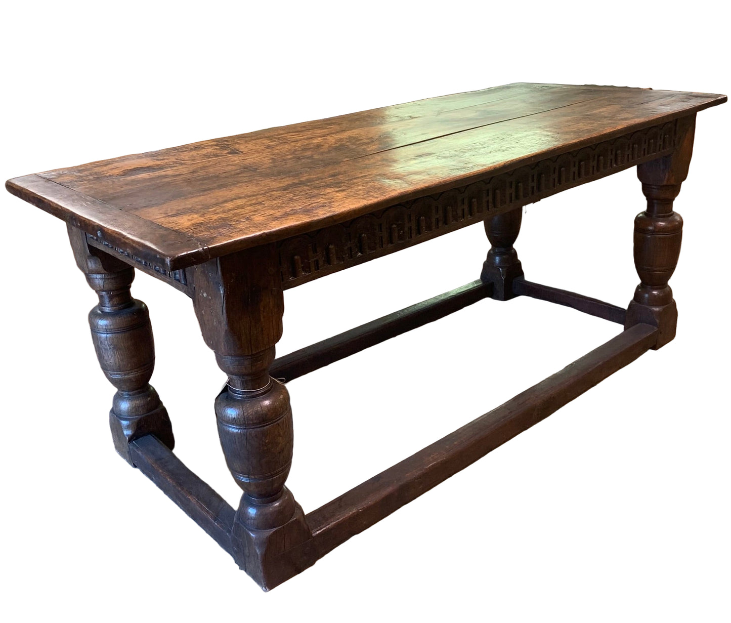 English Antique  Oak Refectory Table ca 1850