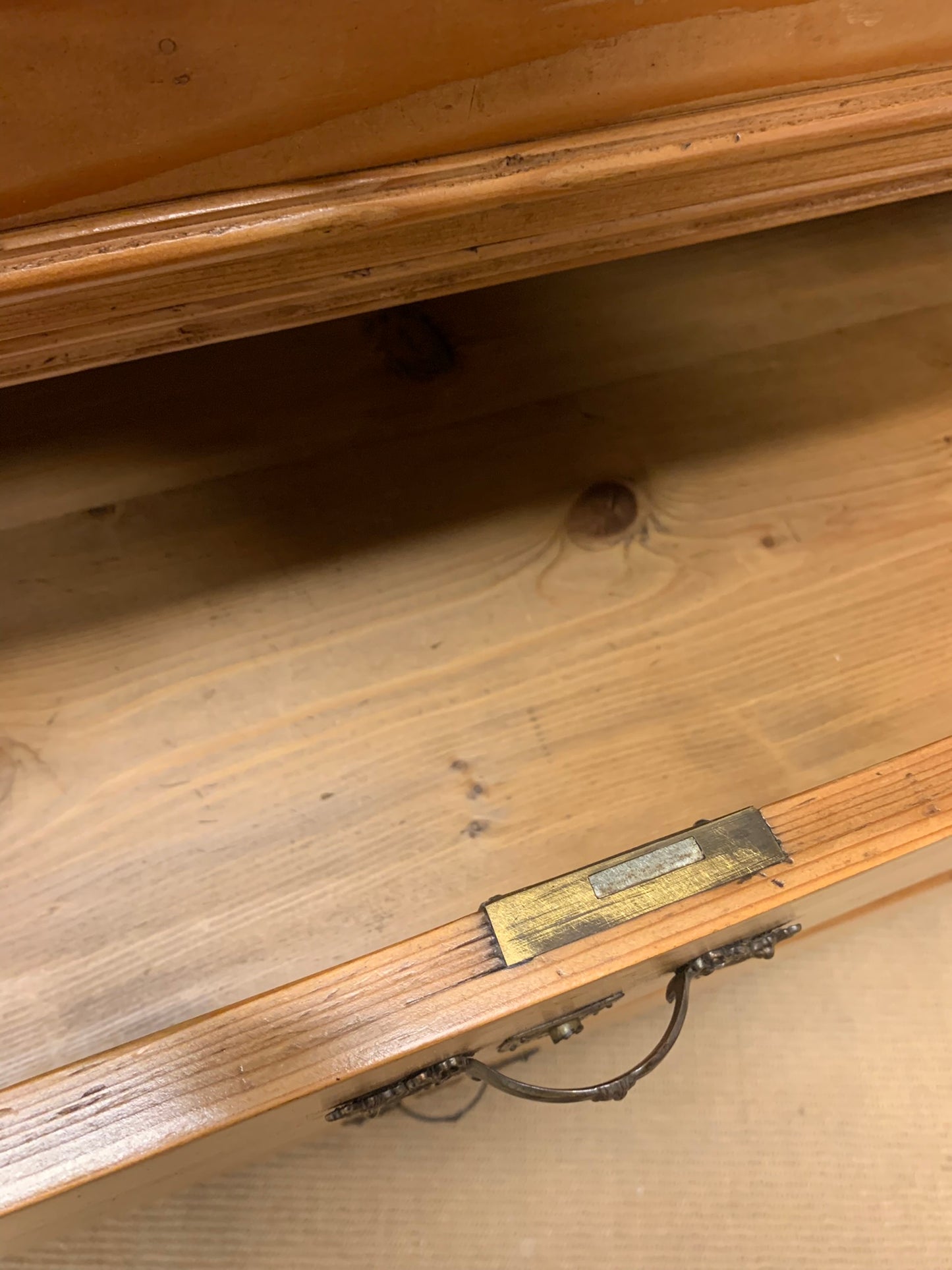 French Antique Pine Chest Ca 1880