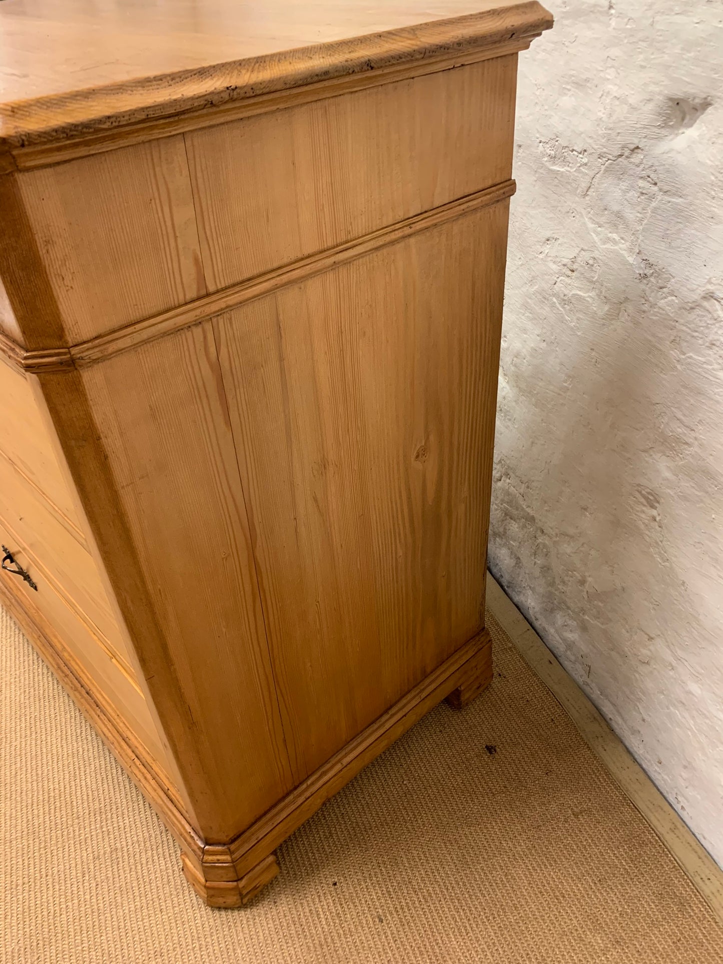 French Antique Pine Chest Ca 1880