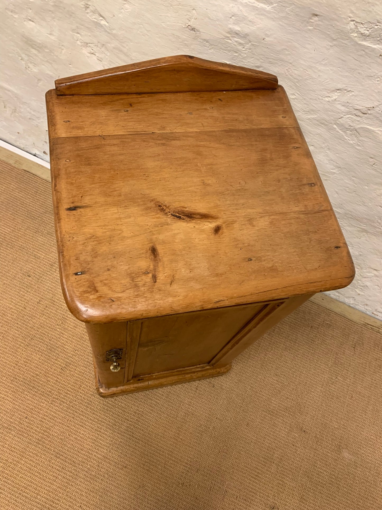 Scottish Antique Pine Bedside Cabinet Ca 1870