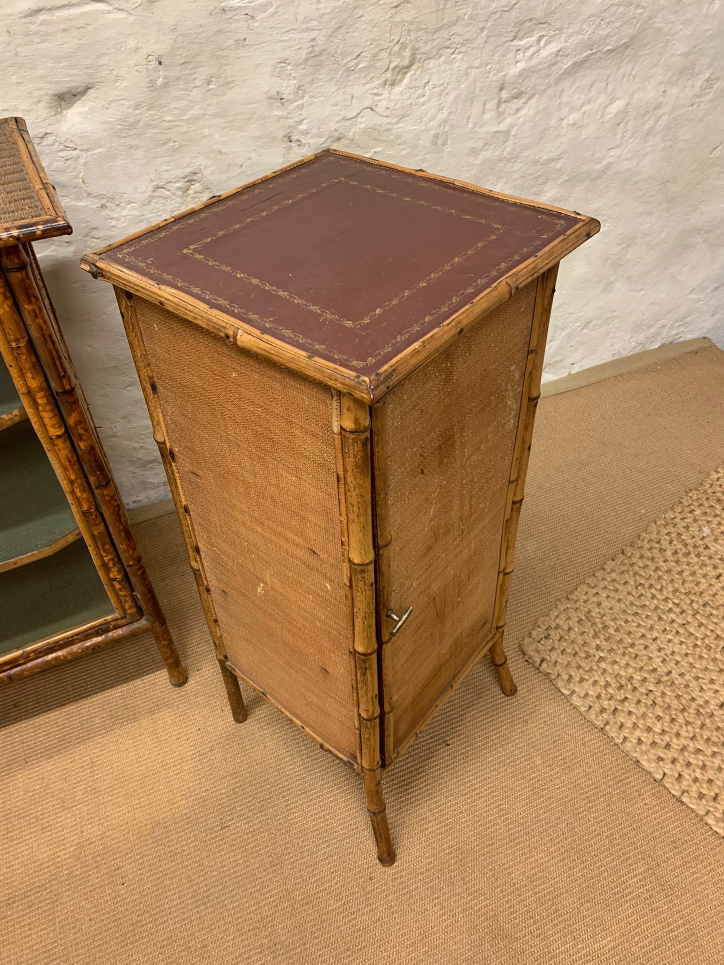 French Antique Bamboo Cabinet