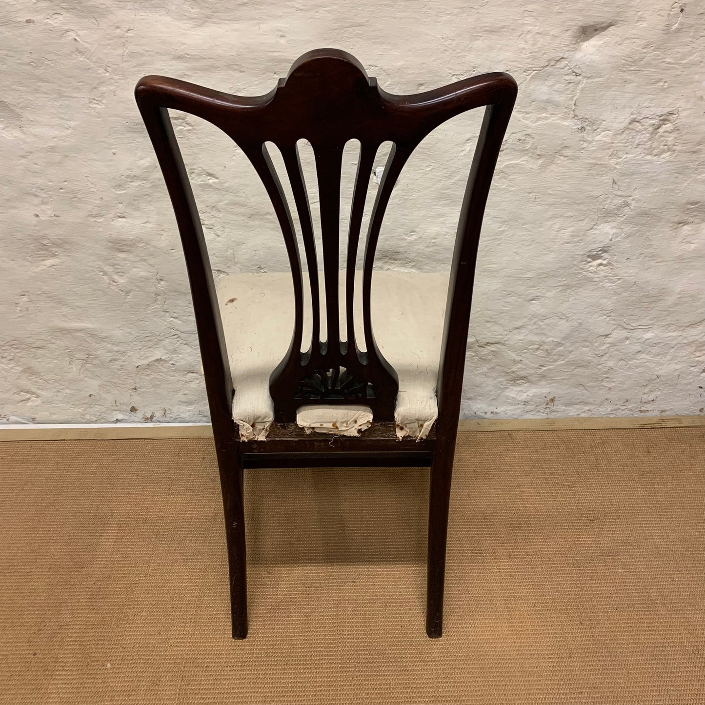 Set of 8 Antique Mahogany Hepplewhite Chairs Ca 1890
