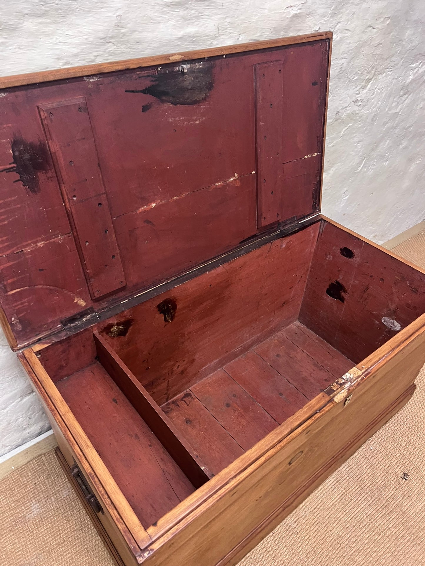 Scottish Antique Pine Trunk