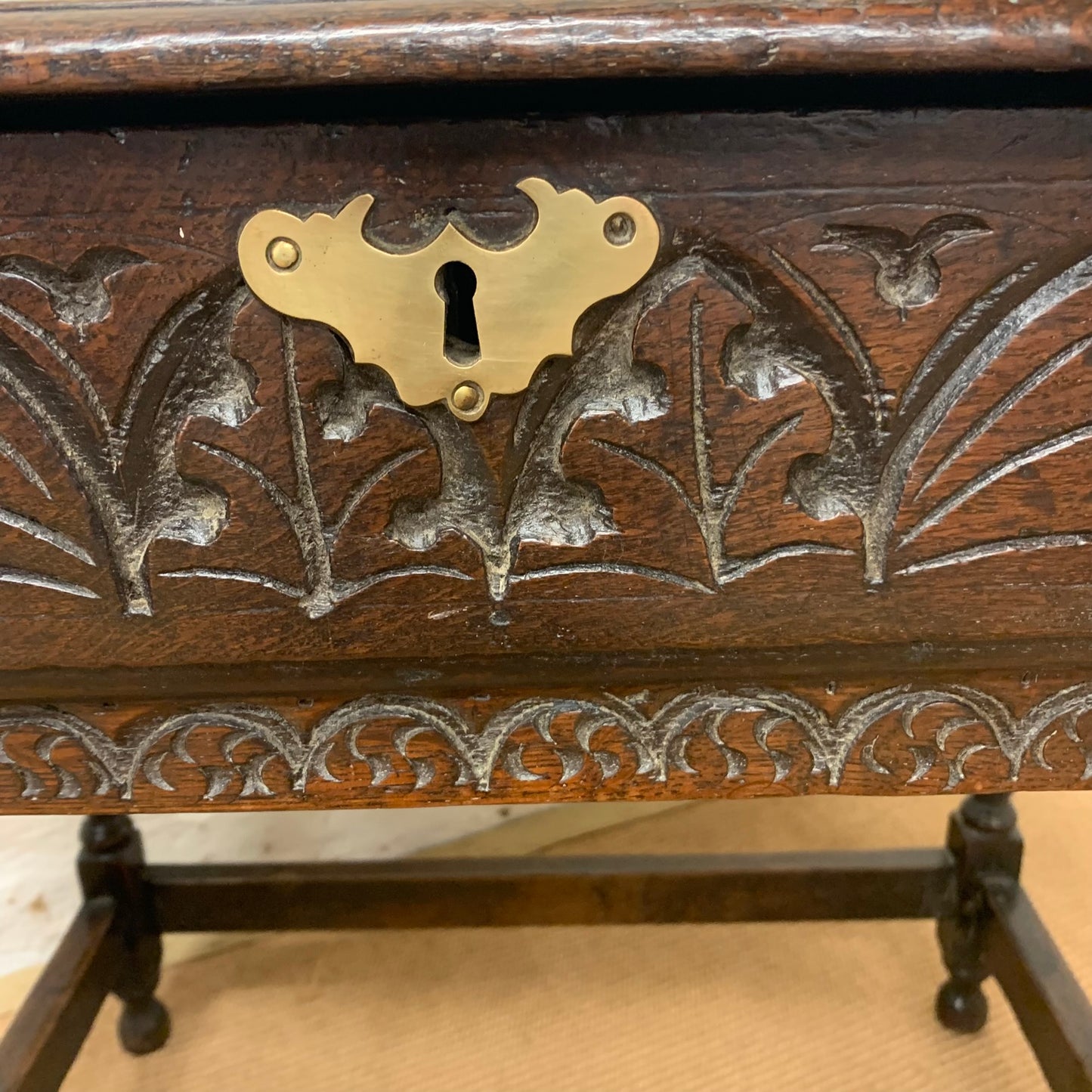 Carved Oak Side Table