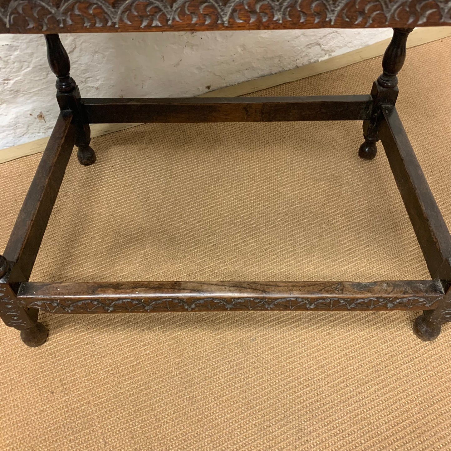 Carved Oak Side Table