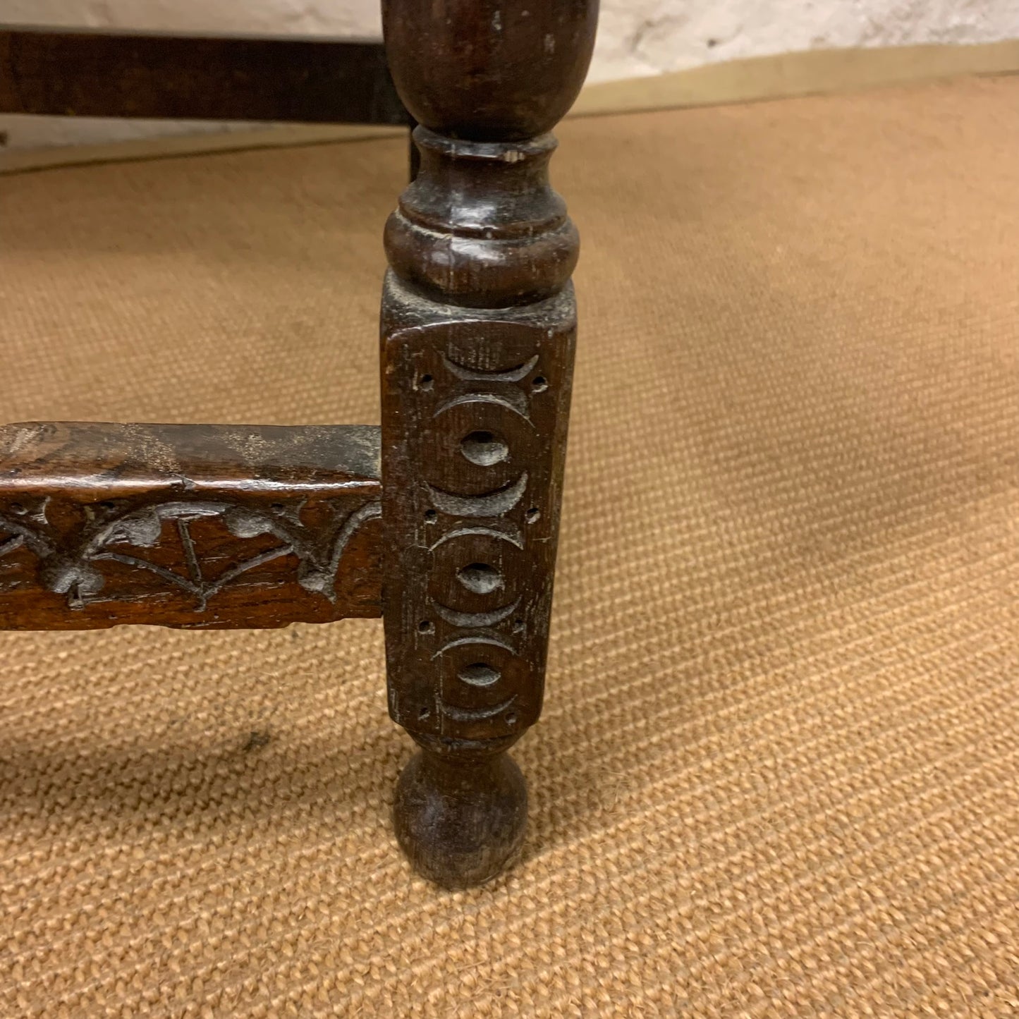 Carved Oak Side Table