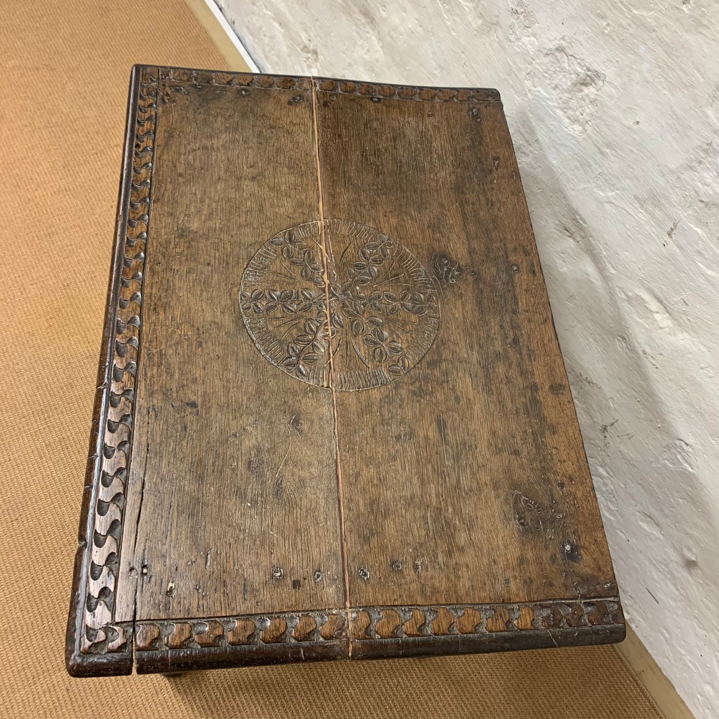Carved Oak Side Table