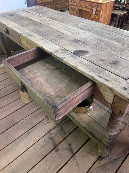 French Oak Drapers Table Ca 1870