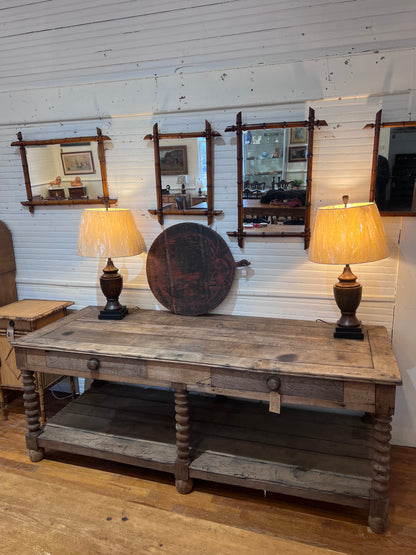 French Oak Drapers Table Ca 1870