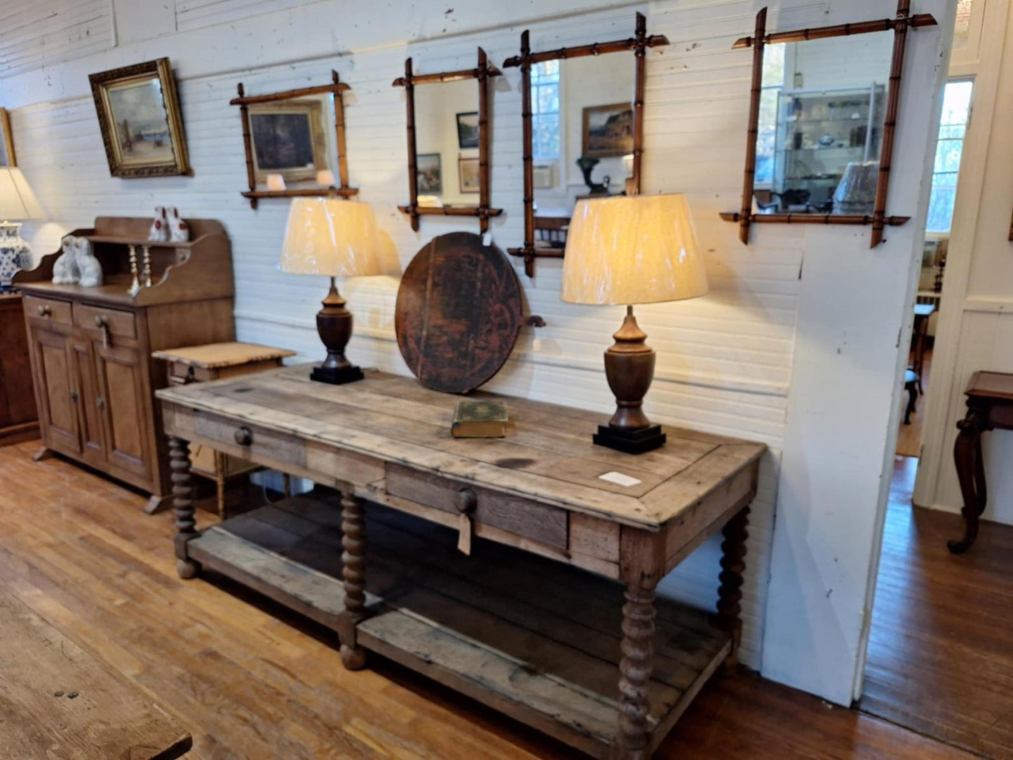 French Oak Drapers Table Ca 1870