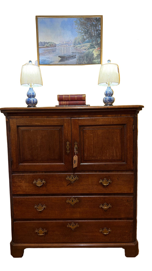 Antique Oak Cabinet / Chest ca 1870