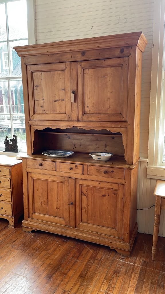 Antique Pine Hutch  Cupboard