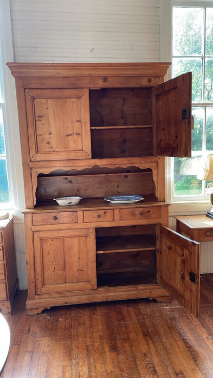 Antique Pine Hutch  Cupboard