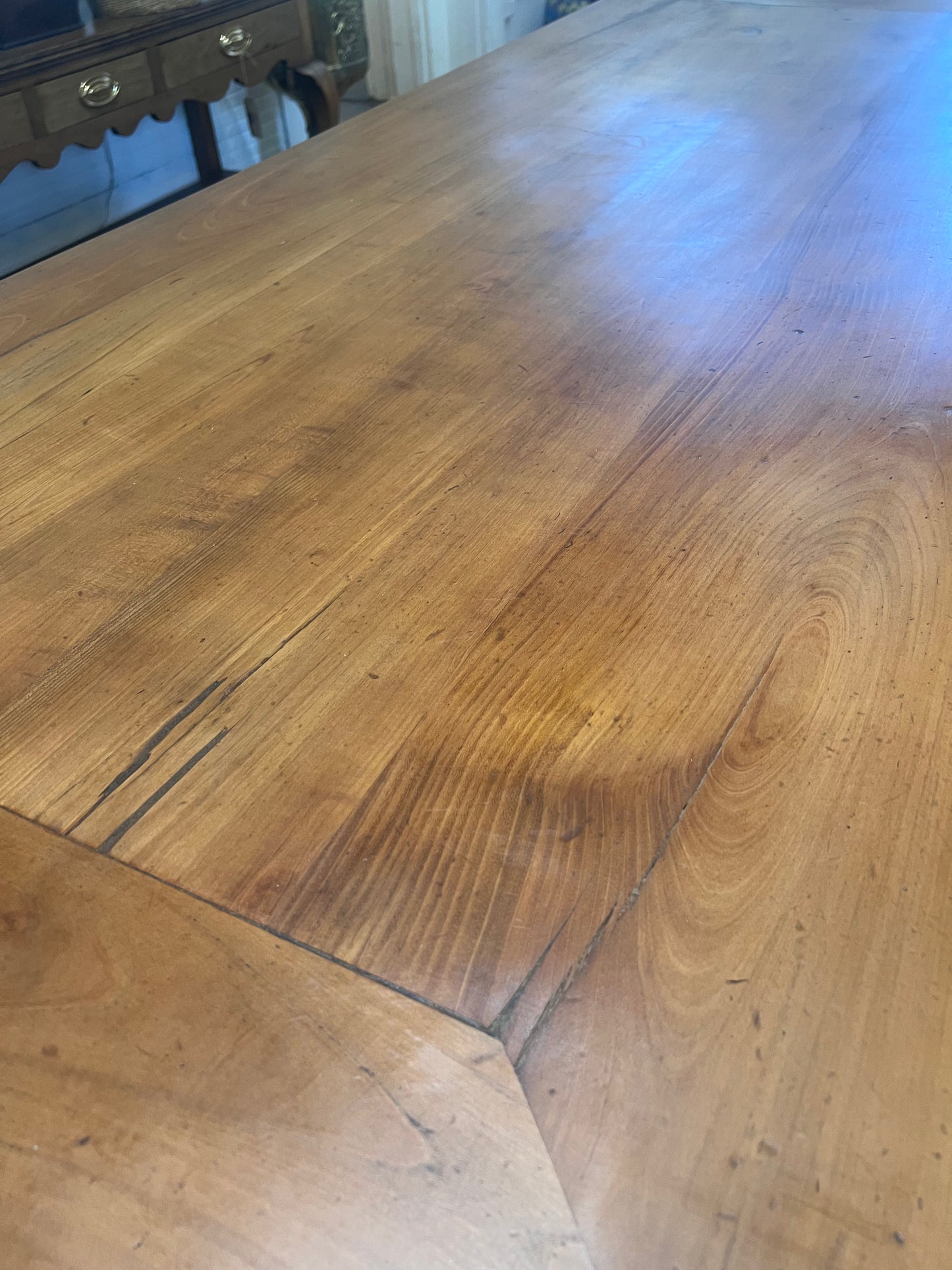 French Antique Cherry Farm Table