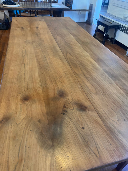 French Antique Cherry Farm Table