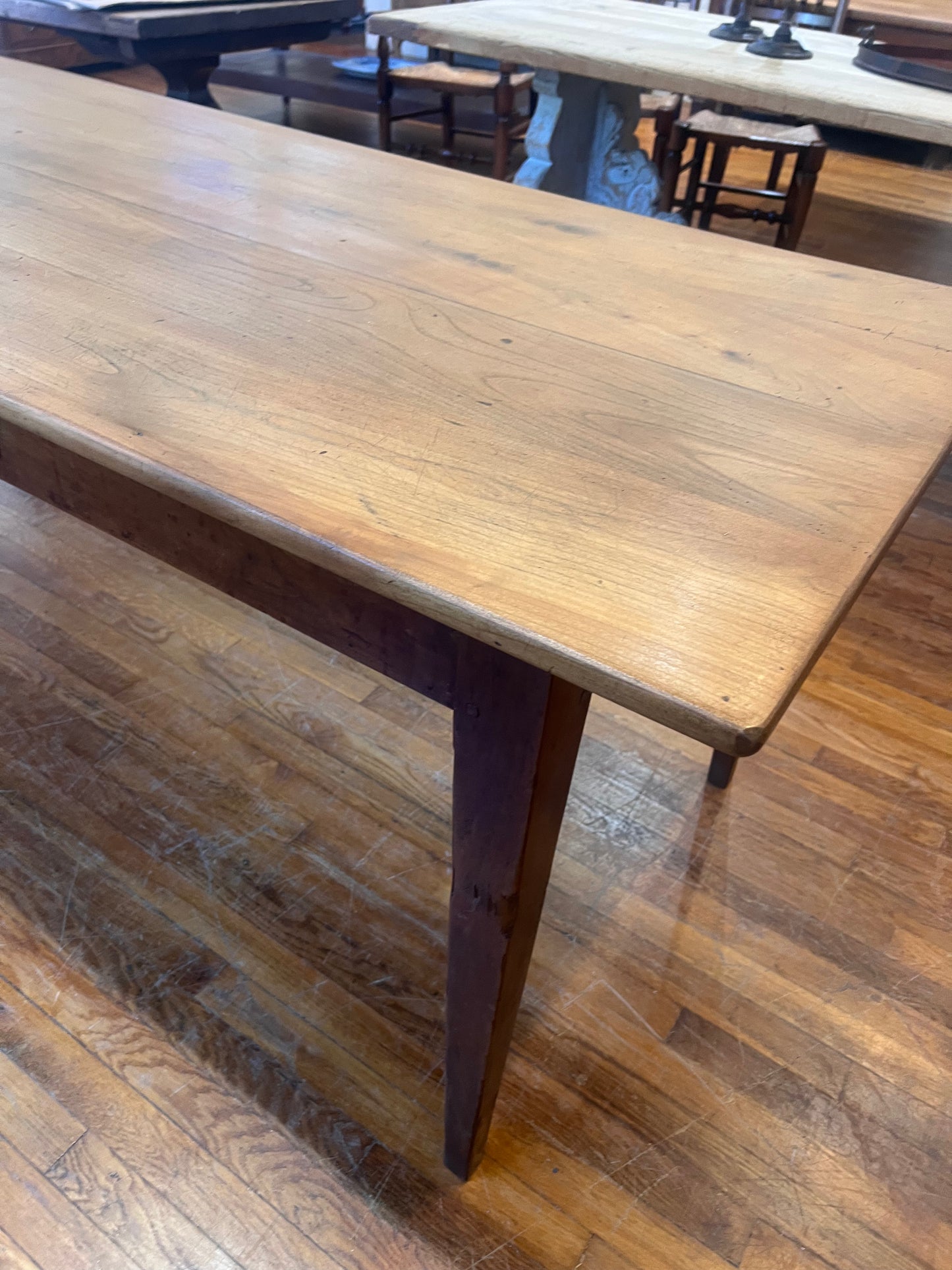 French Antique Cherry Farm Table