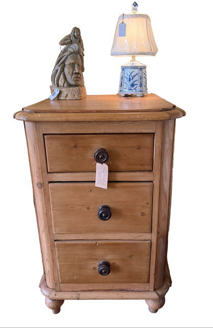 Antique Pine Chest Ca 1870