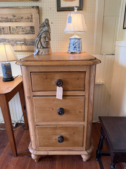 Antique Pine Chest Ca 1870