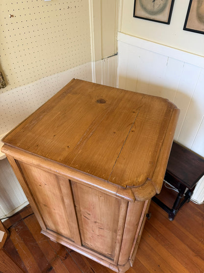 Antique Pine Chest Ca 1870