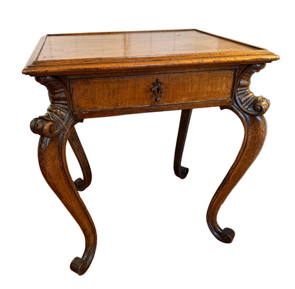 Antique Italian Walnut  Side Table Ca 1880