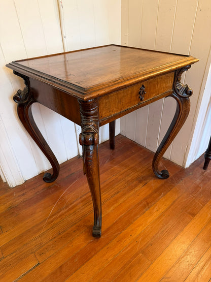 Antique Italian Walnut  Side Table Ca 1880