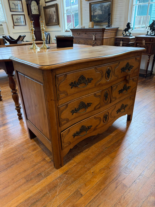 Antique French  Serpentine Cherry Commode