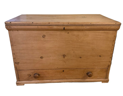 Antique Pine Trunk Ca  1880