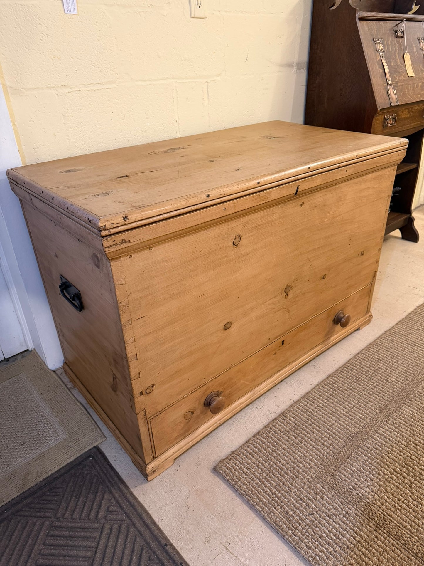 Antique Pine Trunk Ca  1880